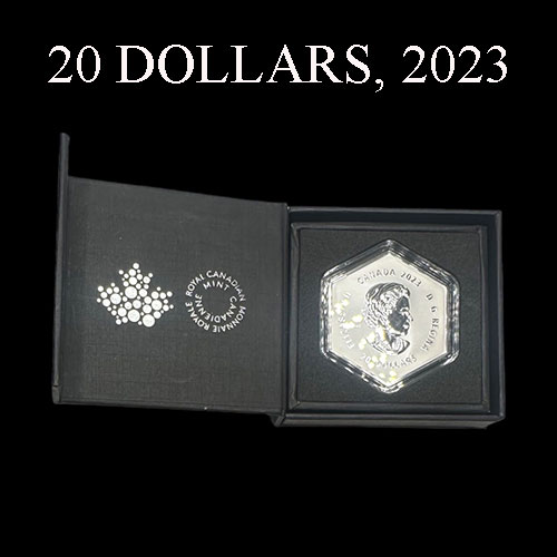 CANADA - 20 DOLLARS, 2023 - SNOWFLAKE - MONEDA DE PLATA